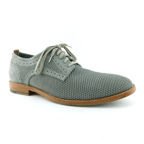 COLE HAAN Stitchlite Gray Knit Lace-up Oxford Shoes 9.5 main image 4